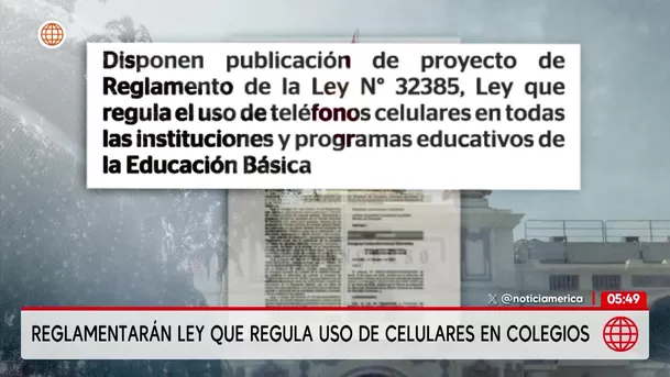Ministerio de Educación publica reglamento para regular uso de celulares en colegios. Foto: América Noticias