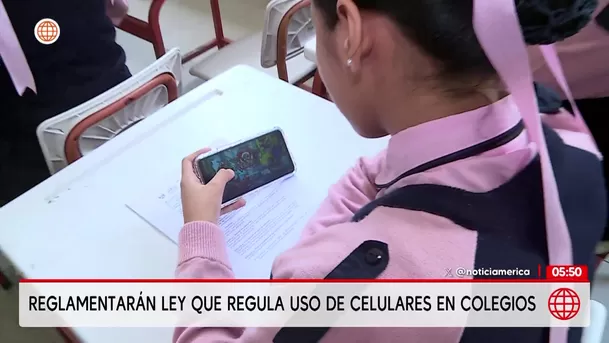 Ministerio de Educación publica reglamento para regular uso de celulares en colegios. Foto: América Noticias