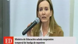 Ministra de Educación, Marilú Martens.