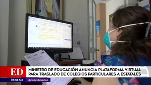 Ministerio de Educación sobre traslado de alumnos. América Noticias