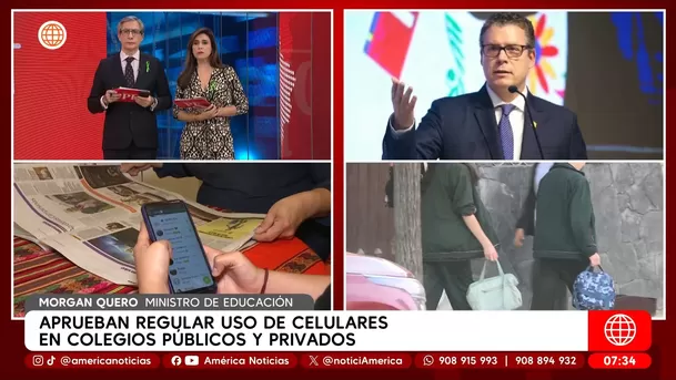 Uso de celulares en colegios será regulado, no prohibido. Foto: América Noticias Uso de celulares en colegios será regulado, no prohibido. Foto: América Noticias