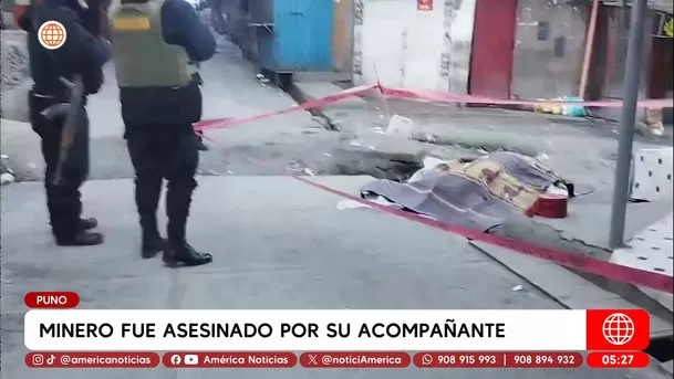 Minero fue asesinado por su acompañante en Puno. Foto: América Noticias
