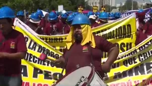 Los mineros informales iniciaron una protesta / Video: Canal N