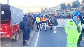 Mineros bloquean carretera Interoceánica en Lucanas, Ayacucho. Foto y video: América Noticias