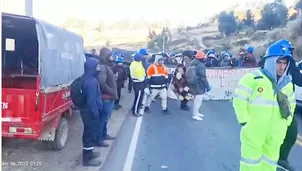 Mineros bloquean carretera Interoceánica en Lucanas, Ayacucho. Foto y video: América Noticias