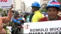 Mineros informales se mantienen en los exteriores del Congreso en protesta por la ampliación del Reinfo. / Video: Canal N