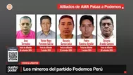 Los mineros del partido Podemos Perú