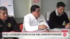 Mininter: 50% de policías de civil para combatir las extorsiones