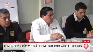Mininter lanza nuevo plan: policías de civil combatirán extorsiones/ América Noticias