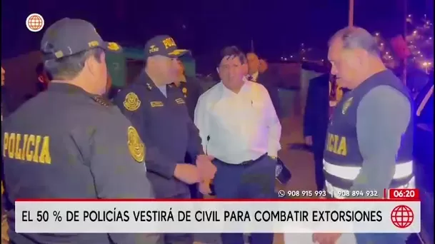 Mininter: 50% de policías de civil para frenar extorsiones/ América Noticias Mininter: 50% de policías de civil para frenar extorsiones/ América Noticias