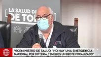 Luis Suárez, viceministro de Salud Pública. Video: América