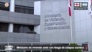 El edificio del Ministerio de Vivienda en San Isidro, adquirido por US$ 33.5 millones, presenta un alto riesgo de colapso ante sismos debido a fallas de diseño. Video: Cuarto Poder