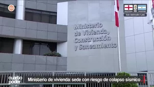 El edificio del Ministerio de Vivienda en San Isidro, adquirido por US$ 33.5 millones, presenta un alto riesgo de colapso ante sismos debido a fallas de diseño. Video: Cuarto Poder