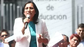 Ministra Flor Pablo se refirió a los maestros en el proceso educativo. Foto: Andina