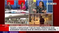 Ariela Luna, ministra de Desarrollo e Inclusión Social. Foto: América TV