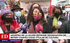 Ministra de la Mujer defiende designación de Betssy Chávez como titular de Cultura - Noticias de betssy-chavez