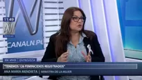 Ministra de la Mujer sobre feminicidios. (Canal N)