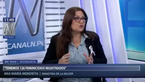 Ministra de la Mujer sobre feminicidios. (Canal N)