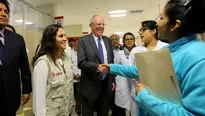 Pedro Pablo Kuczynski, presidente de la República, y ministra de Salud, Patricia García. Foto: La República