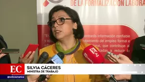 Sylvia Cáceres, ministra de Trabajo.