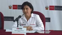 Sylvia Cáceres, ministra de Trabajo. Foto-Video: Canal N