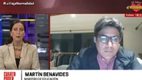 Martín Benavides, ministro de Educación. Video: Cuarto Poder