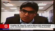 Compra de tablets: Benavides respondió ante comisiones y anunció adjudicación de nuevo lote