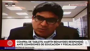 Martín Benavides, ministro de Educación.