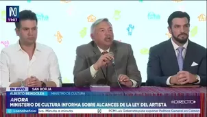Ministro de Cultura, Alberto Beingolea, anuncia respaldo a derogación de ley que crea el Colegio de Artistas Profesionales./ Video: Canal N