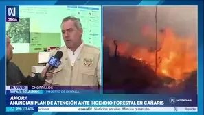 El ministro de Defensa, Rafael Belaúnde, informó que el incendio forestal registrado desde hace dos días en el distrito de Cañaris, provincia de Ferreñafe, región Lambayeque, permanece activo./ Video: Canal N