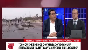 Federico Tenorio, ministro de Desarrollo Agrario y Riego. Video: Cuarto Poder