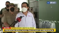 Ministro del Interior presentó avances tras estado de emergencia para frenar la delincuencia