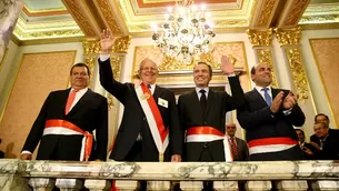 Salvador del Solar y Jorge Nieto juraron como ministros de Cultura y de Defensa, respectivamente. Foto: Presidencia Perú