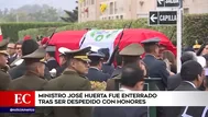 Ministro José Huerta fue enterrado tras ser despedido con honores militares