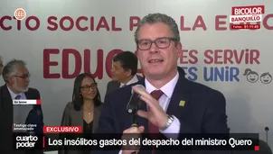 Los insólitos gastos del despacho del ministro Quero. Foto y video: Cuarto Poder
