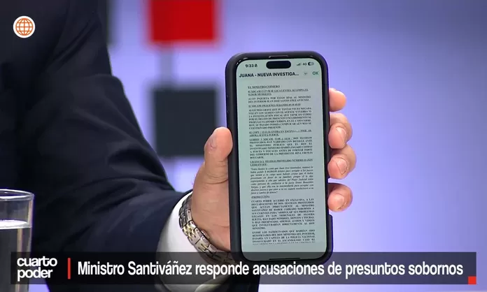 Santiváñez obtuvo texto de Cuarto Poder antes de emitirse
