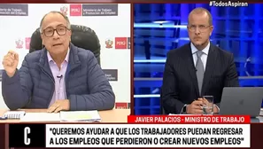 Javier Palacios, ministro de Trabajo. Video: Cuarto Poder