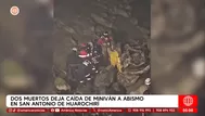 Miniván cae a abismo en Huarochirí y deja dos muertos en la zona
