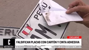 Vehículos circulan con placas falsificadas.