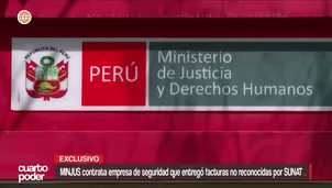 El Minjus contrató de forma directa por más de S/ 16 millones a GZ Perú S.A. La empresa acreditó experiencia con una constancia cuya firma no fue reconocida por el gerente del supuesto cliente y con facturas que no existen en los registros de la Sunat. Video: Cuarto Poder