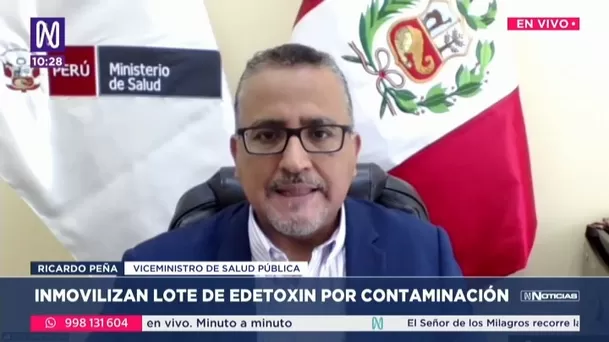 Minsa descarta fallecimientos por uso del sedante Edetoxin. Foto: Canal N Minsa descarta fallecimientos por uso del sedante Edetoxin. Foto: Canal N