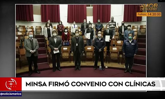 Minsa firmó convenio con clínicas para atención de pacientes COVID-19