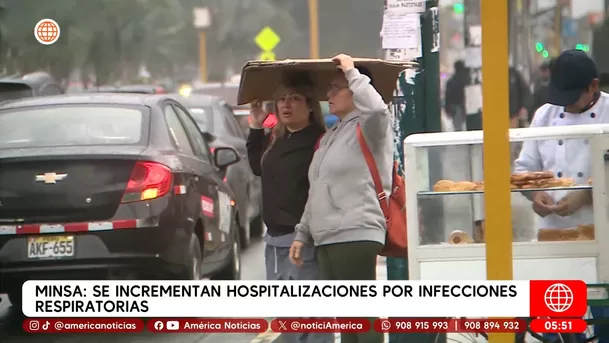 Minsa: Se incrementan hospitalizaciones por infecciones respiratorias. Foto: América Noticias