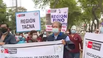 Protesta frente a sede del Minsa.