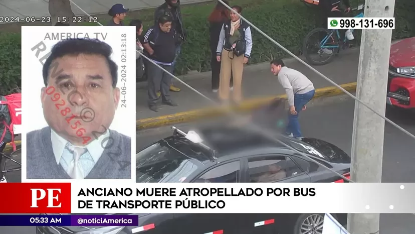 Miraflores: Adulto mayor murió atropellado por bus de transporte público