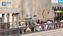 Auto se incendió en Miraflores. Foto y video: Canal N