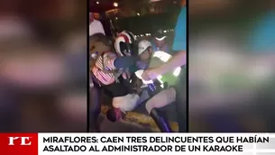 Tres ladrones fueron capturados en Miraflores. Foto: captura de TV