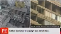 Las imágenes del edificio en riesgo en Miraflores