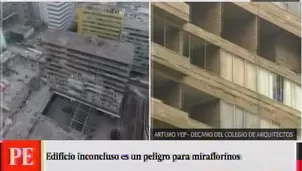 Las imágenes del edificio en riesgo en Miraflores