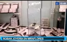 Miraflores: Cuatro sujetos armados roban joyería y fugan en motocicletas - Noticias de joyeria